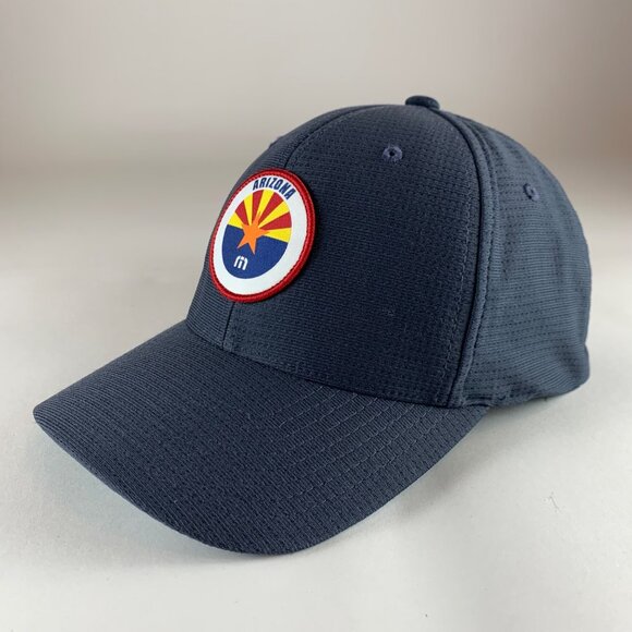 Travis Mathew Golf Navy Blue Arizona Stretch Fitted Hat Mens L/XL - Picture 1 of 5